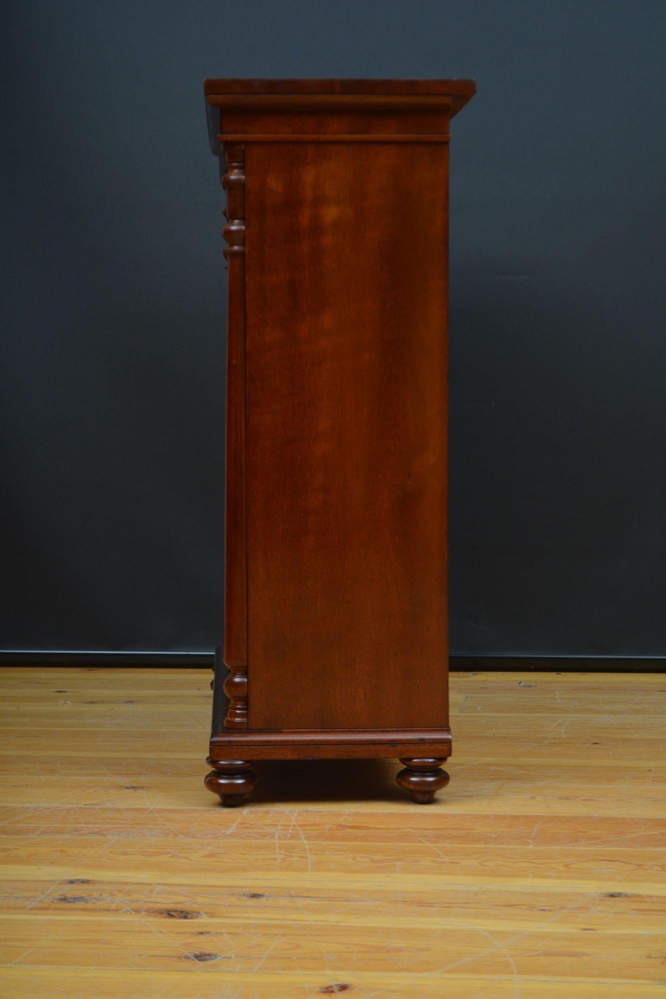 Low Victorian Mahogany Open Bookcase 8