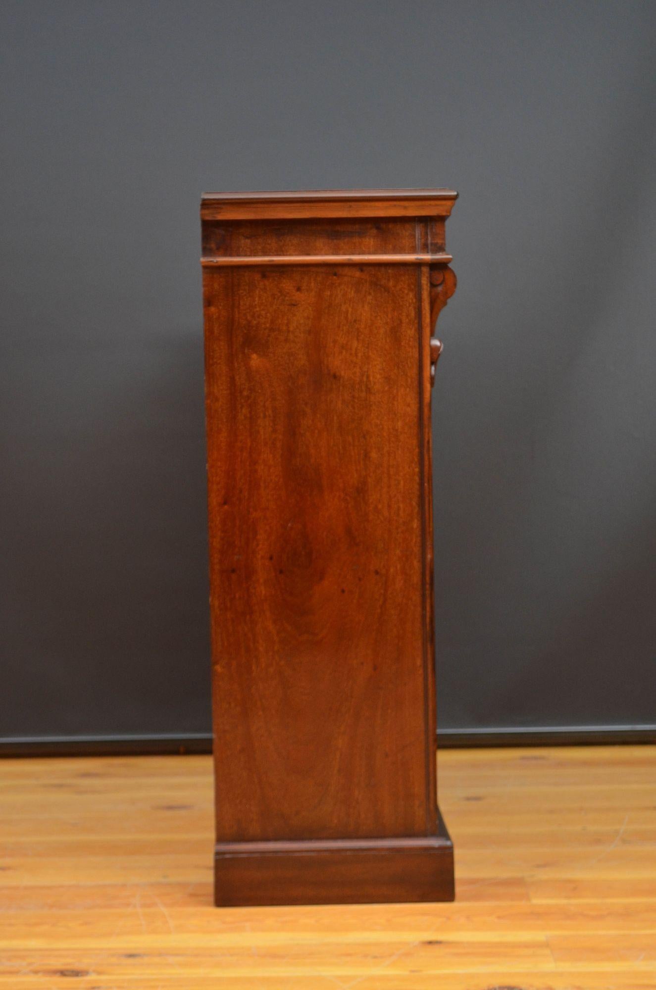Low Victorian Mahogany Open Bookcase 9