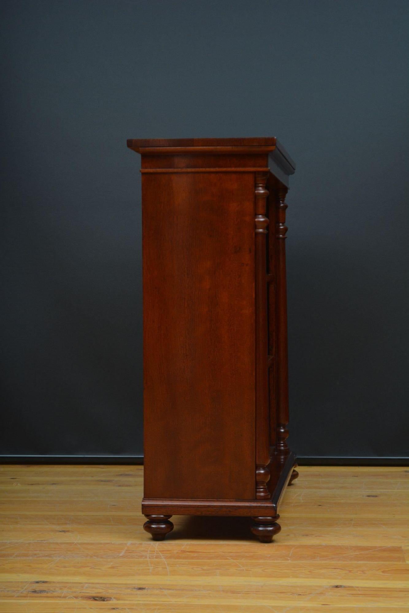 Low Victorian Mahogany Open Bookcase 10