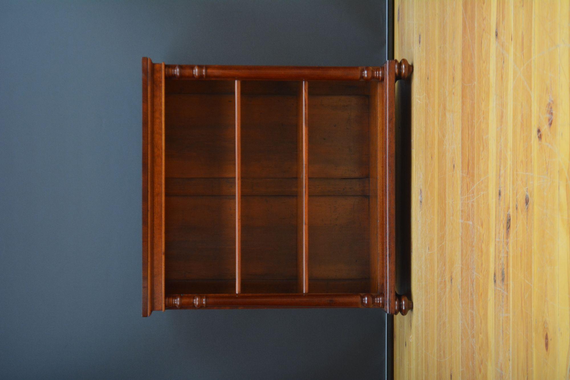 Low Victorian Mahogany Open Bookcase 11