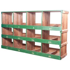 Low Victorian Pigeon Hole Unit, Storage, Shelving Unit, 4 Bay