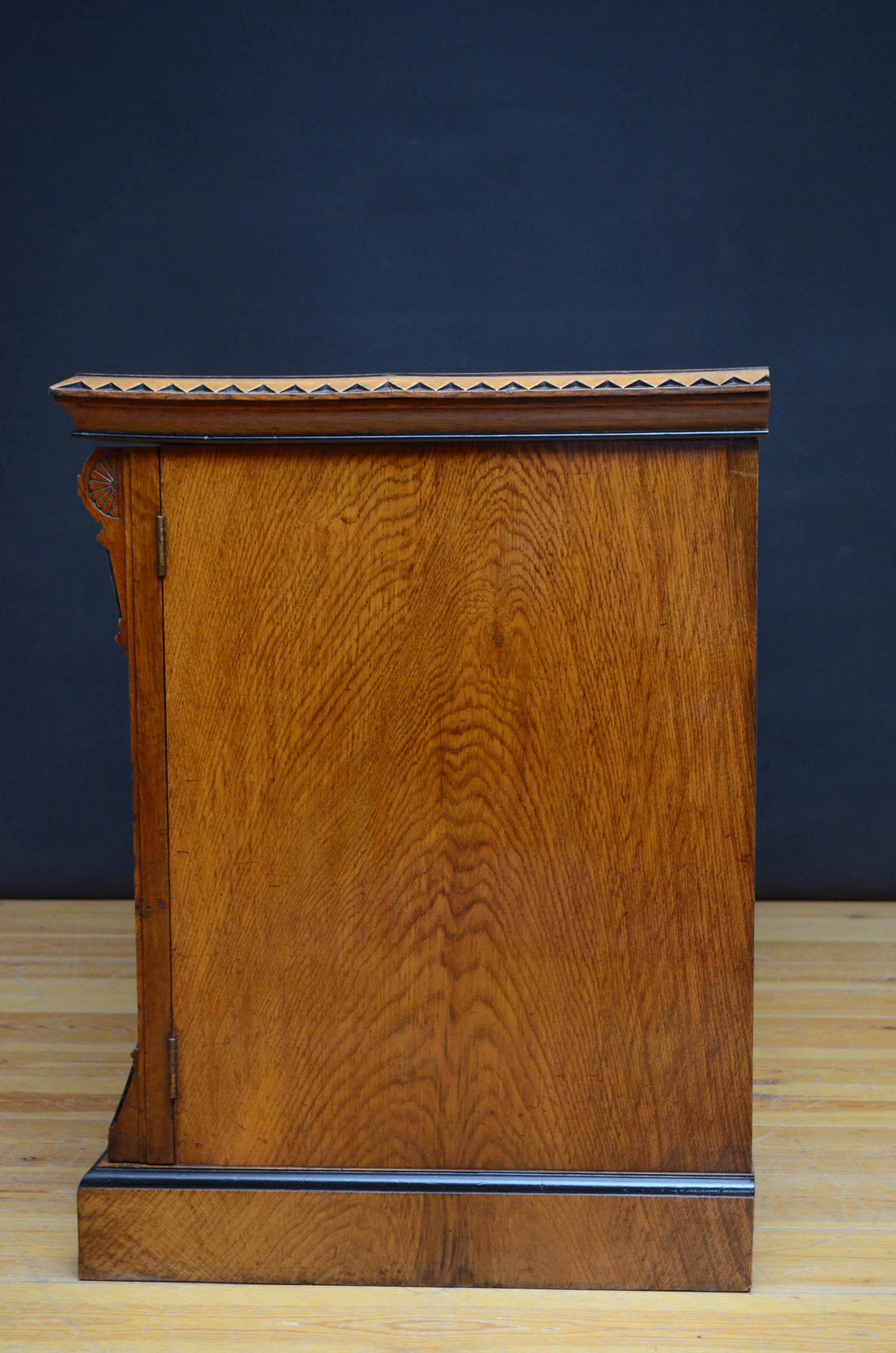 Low Victorian Pollard Oak Sideboard 9