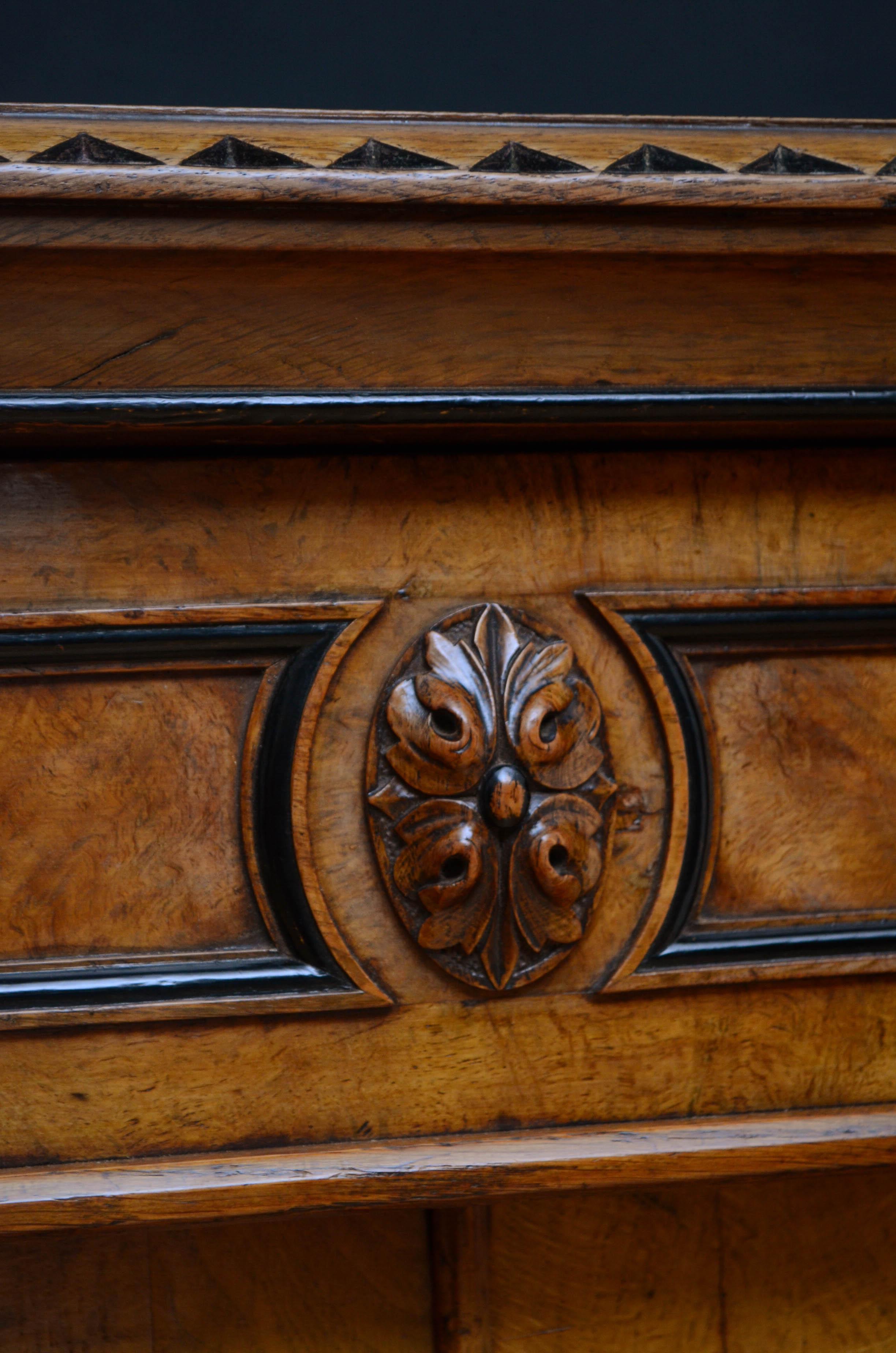 Low Victorian Pollard Oak Sideboard 2