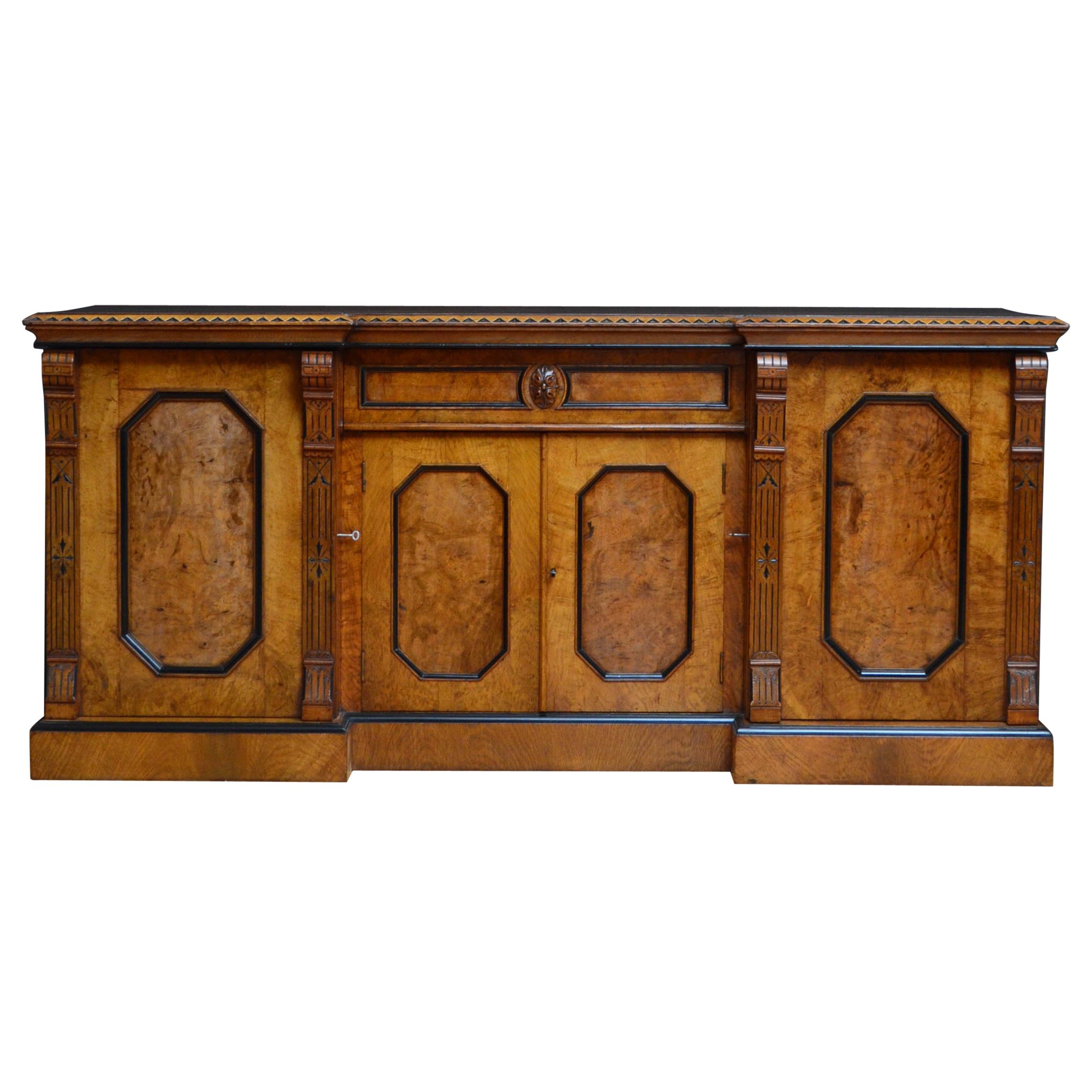 Low Victorian Pollard Oak Sideboard