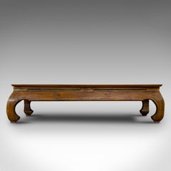 Low Vintage Coffee Table, Oriental, Chinese Elm, Lounge, Cocktail, Art Deco