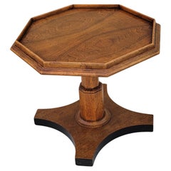 Low Walnut Octagonal Side Table by Baker