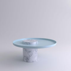 Low White Marble Contemporary Guéridon, Sebastian Herkner