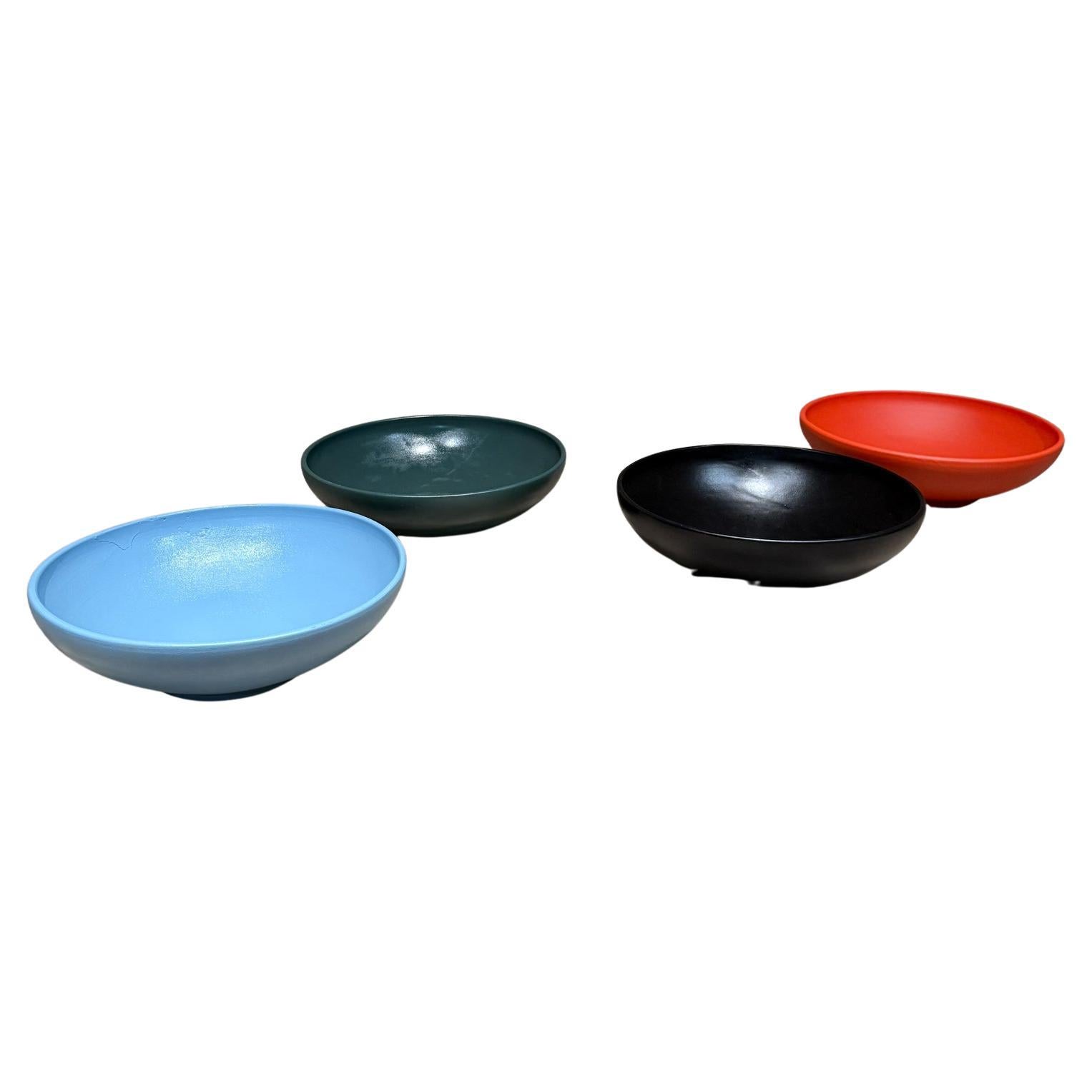 Low & Wide Gainey Pottery Pflanzgefäße Mid Century Modern Verschiedene Farben im Angebot