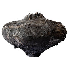 Vaso basso e largo Moody Black Free Form Hand MadeII- Piccolo