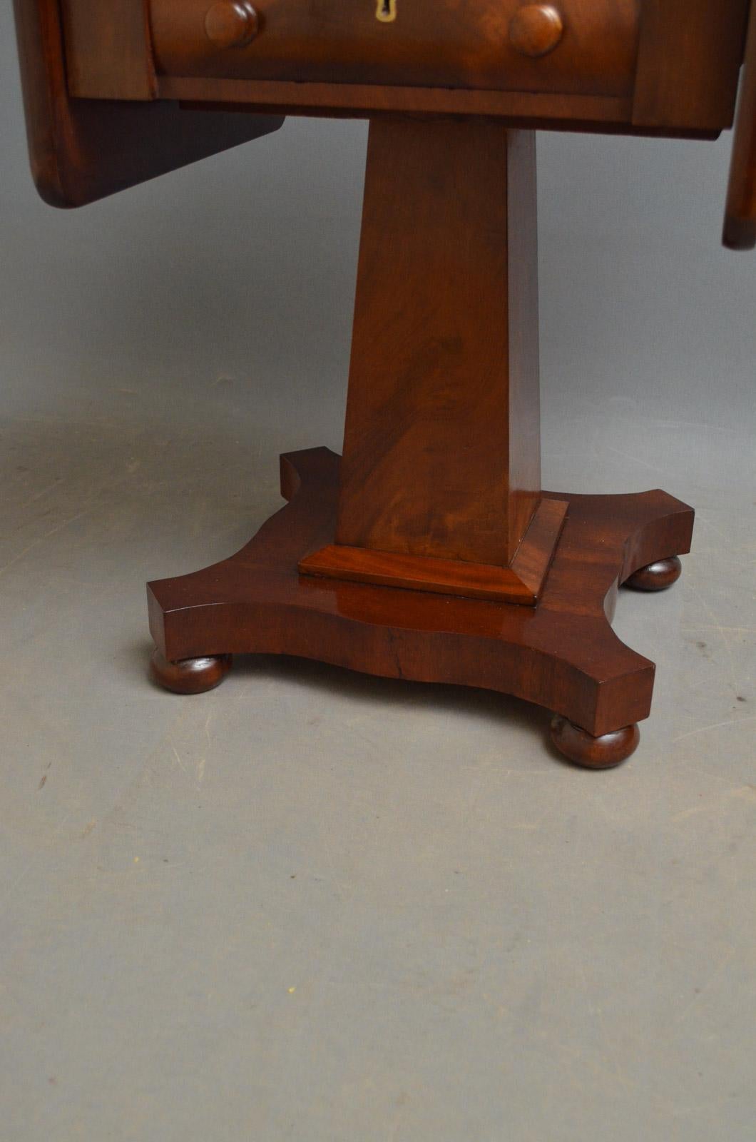 Mid-19th Century Low William IV Mahogany Work Table