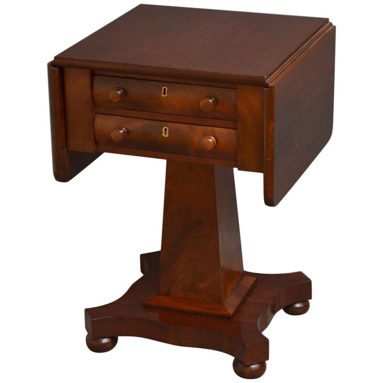 Low William IV Mahogany Work Table For Sale at 1stDibs