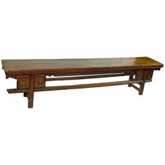 Low Wood Bench Console Table