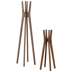 Low Wooden Coat Rack