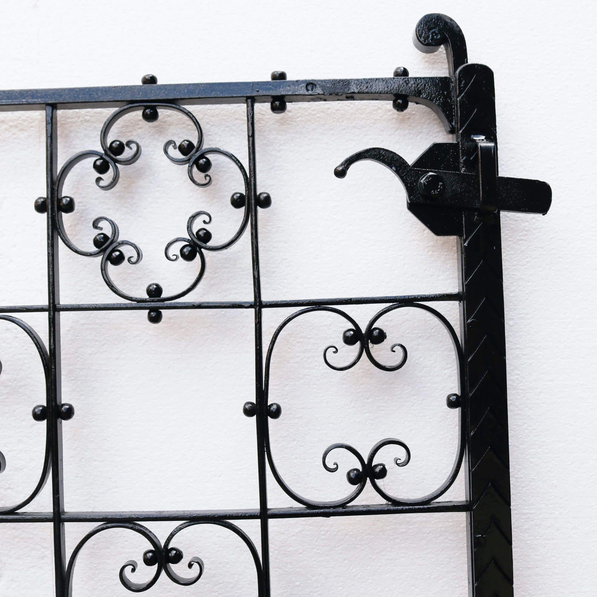 Victorian Low Wrought Iron Garden Side Gate For Sale