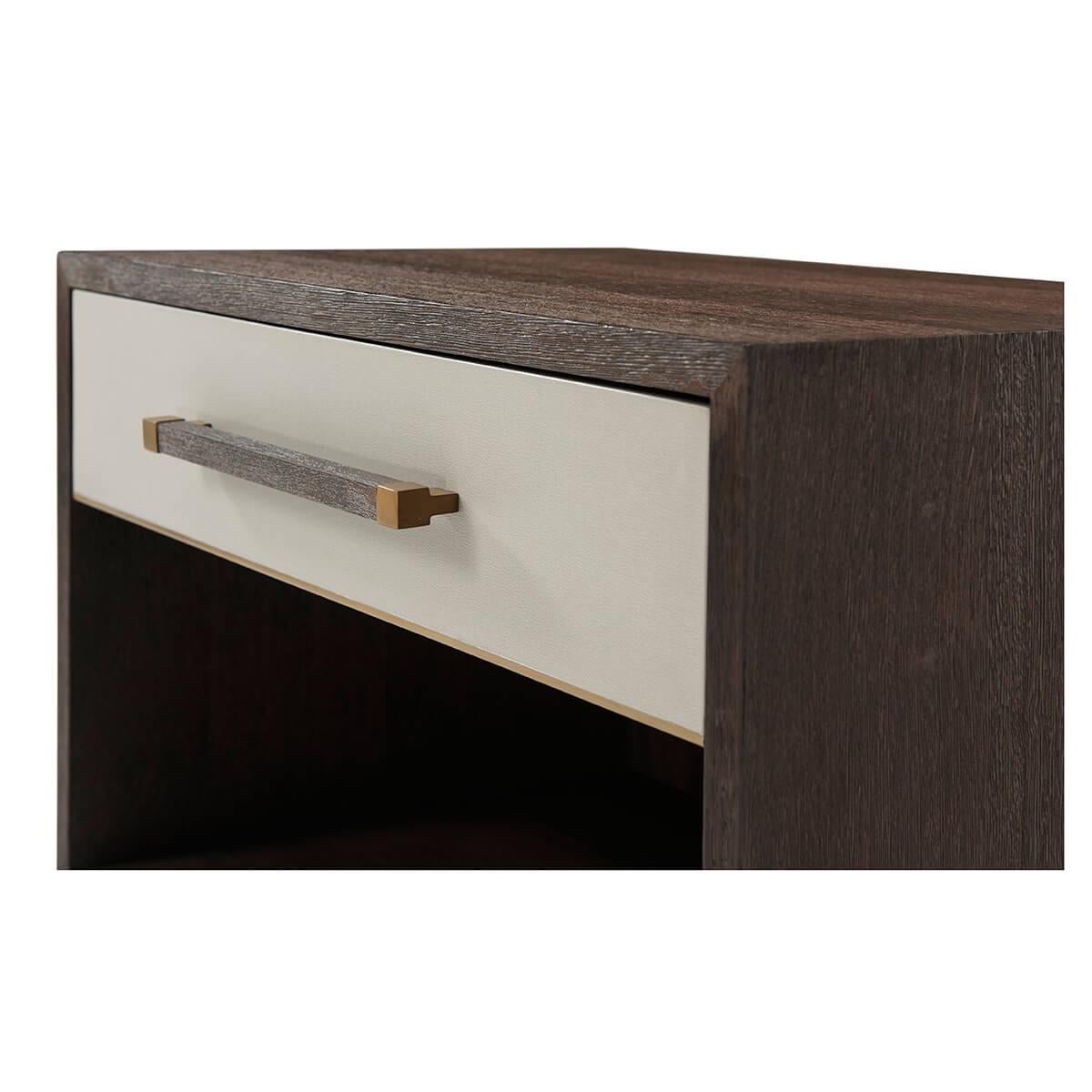 Contemporary Lowan Long Modern Nightstand For Sale