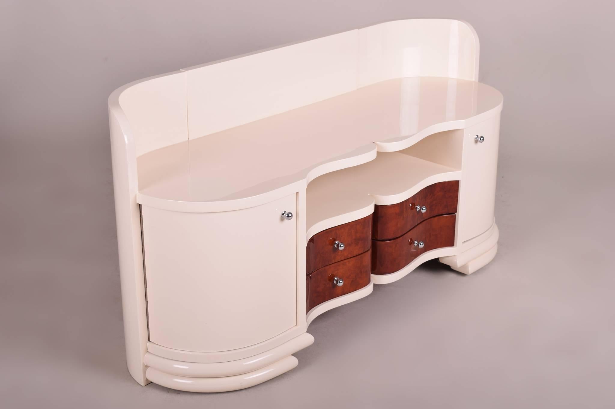 Low Art Deco Dressing Commode from Czechoslovakia, Color Ivory, 1930-1939 1