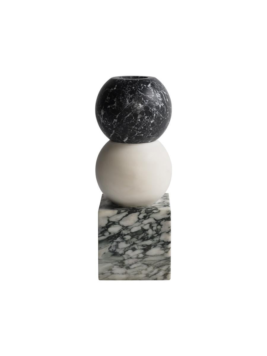 With its strong sculptural quality and striking composition of line and form, this statement marble vase is destined for a starring role in any room.

A commanding piece with or without flowers, Lowe is part of our New Wave collection, which draws