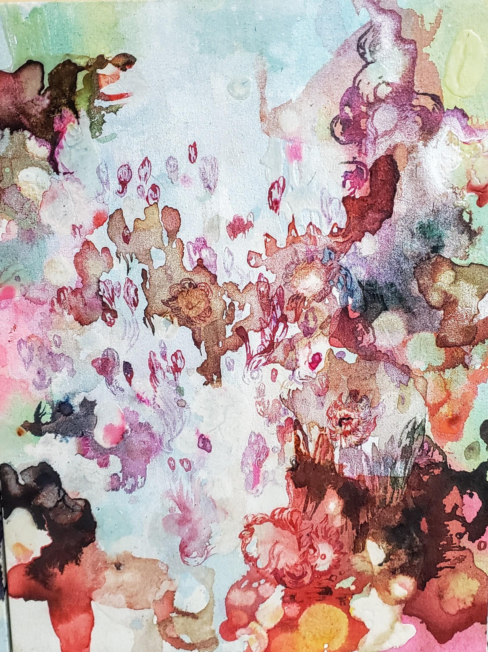 Big Bang Blossoming - Contemporary Painting by Lowell Boyers