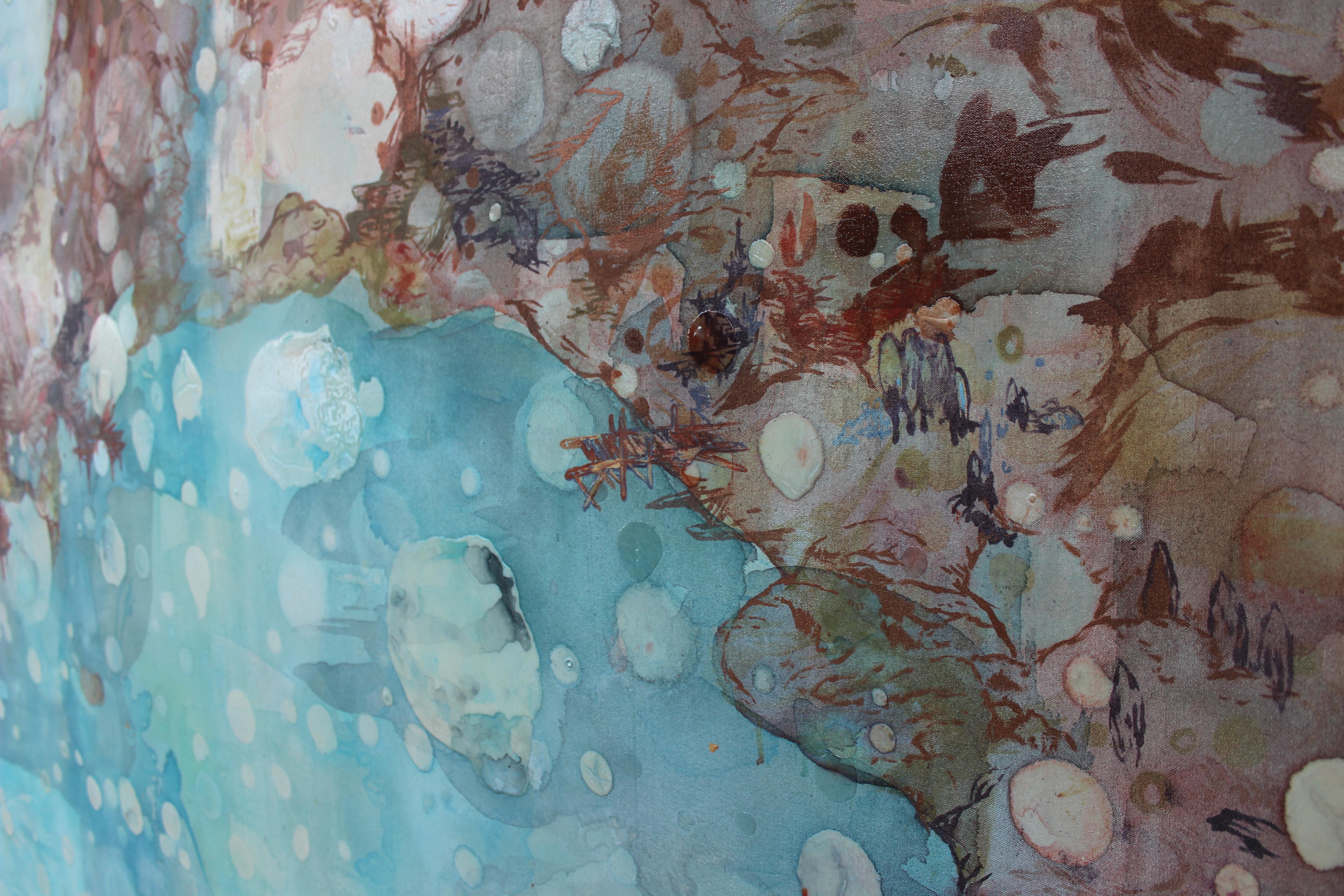 Rosafarbenes Set (Abstrakter Expressionismus), Painting, von Lowell Boyers