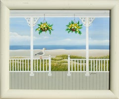 Signed Lowell Herrero Beach Scene Painting