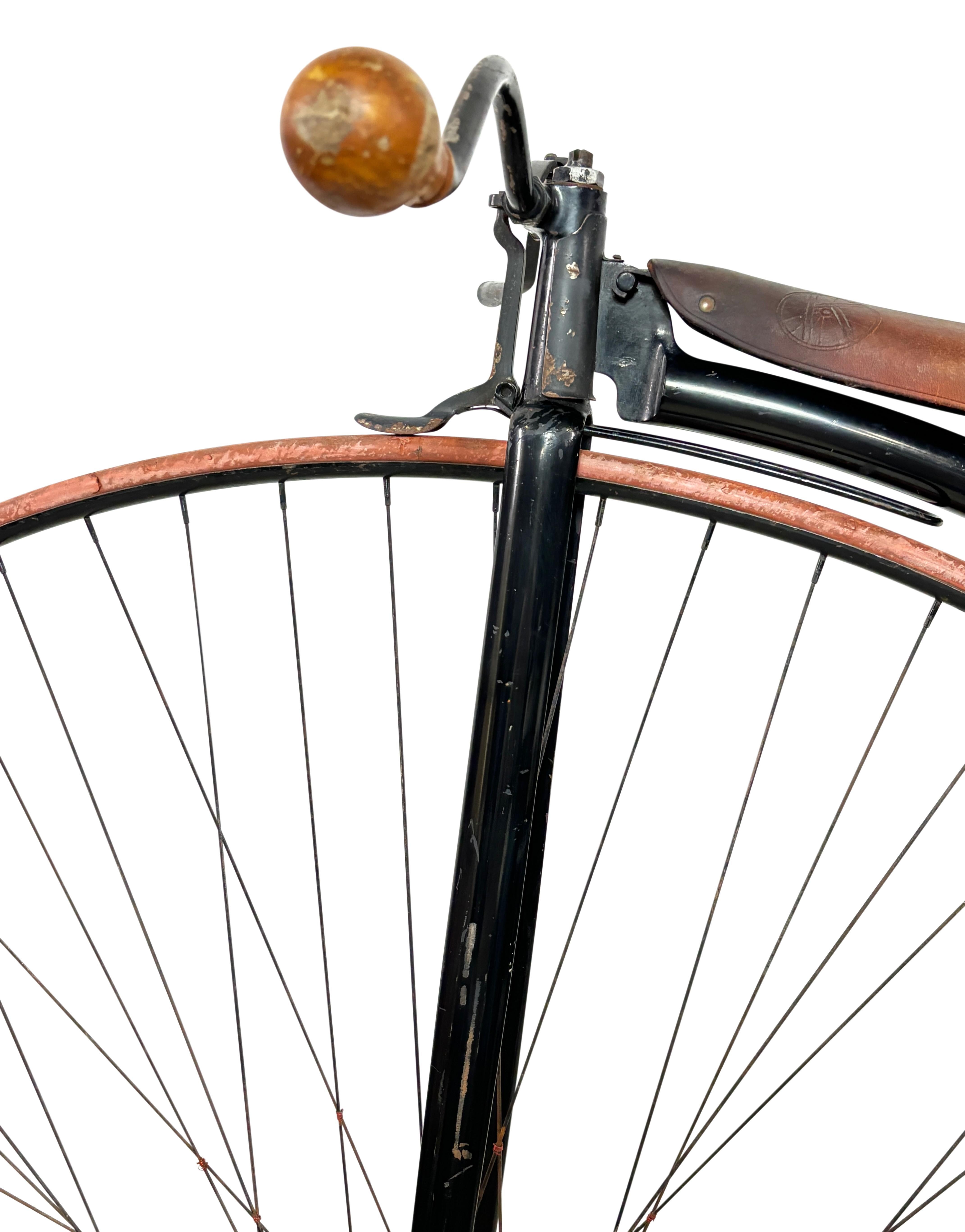 old time bike with big wheel
