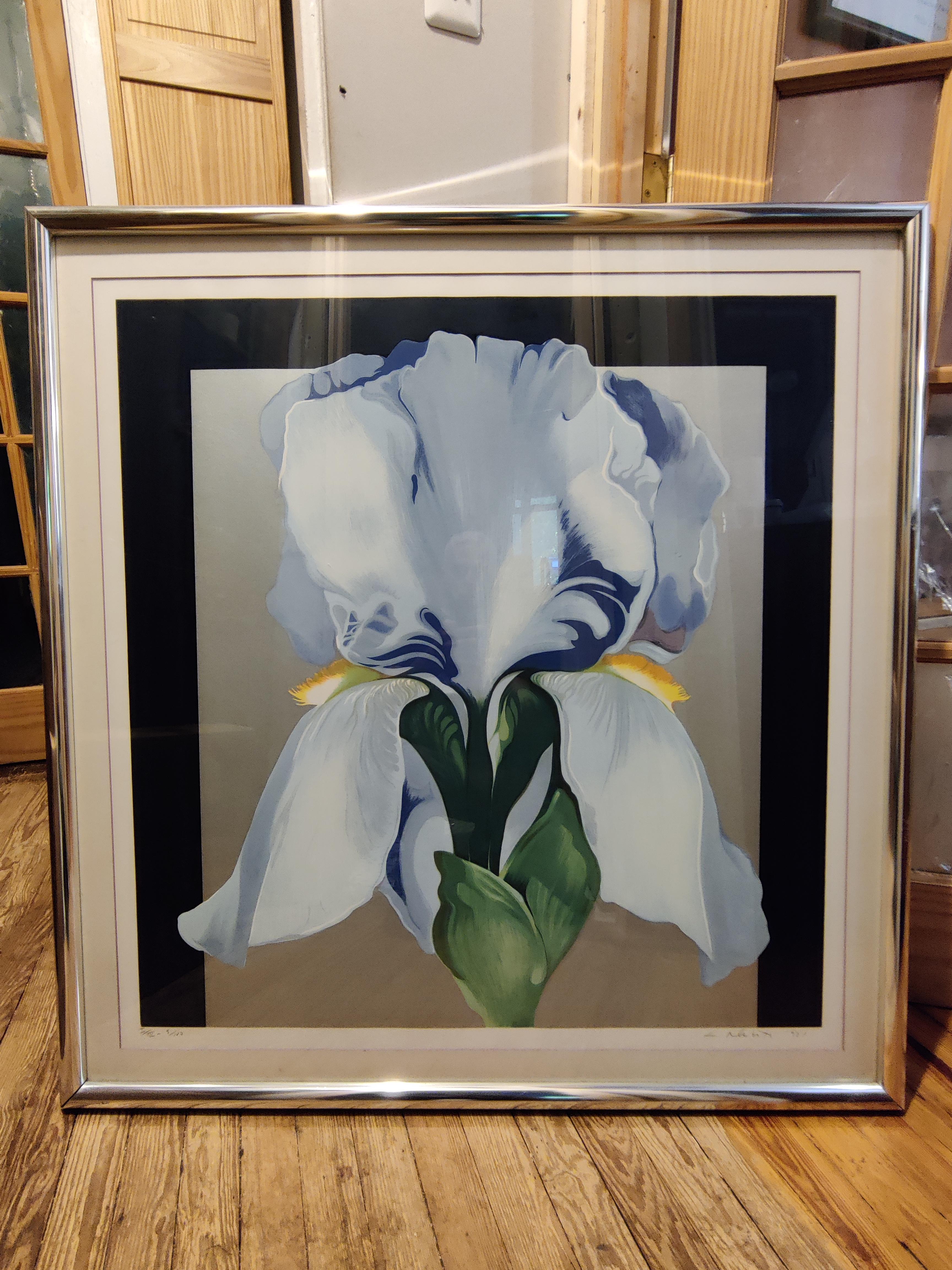 Lowell Nesbitt 1980's Oriental Iris Print Signed and Numbered In Good Condition For Sale In Cincinnati, OH