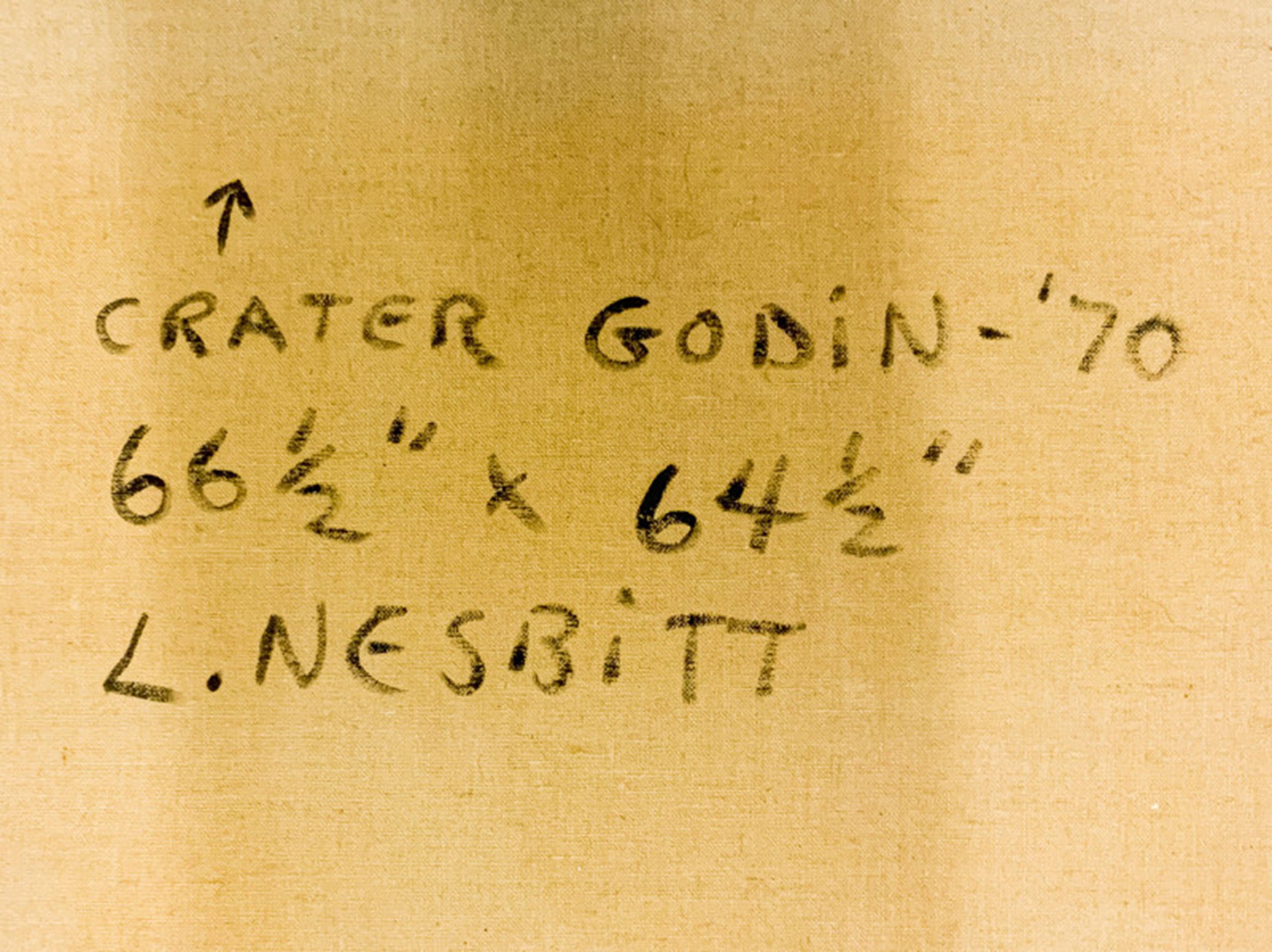 Crater Godin, Pittura a olio su tela di Lowell Nesbitt, espressionista astratto in vendita 3