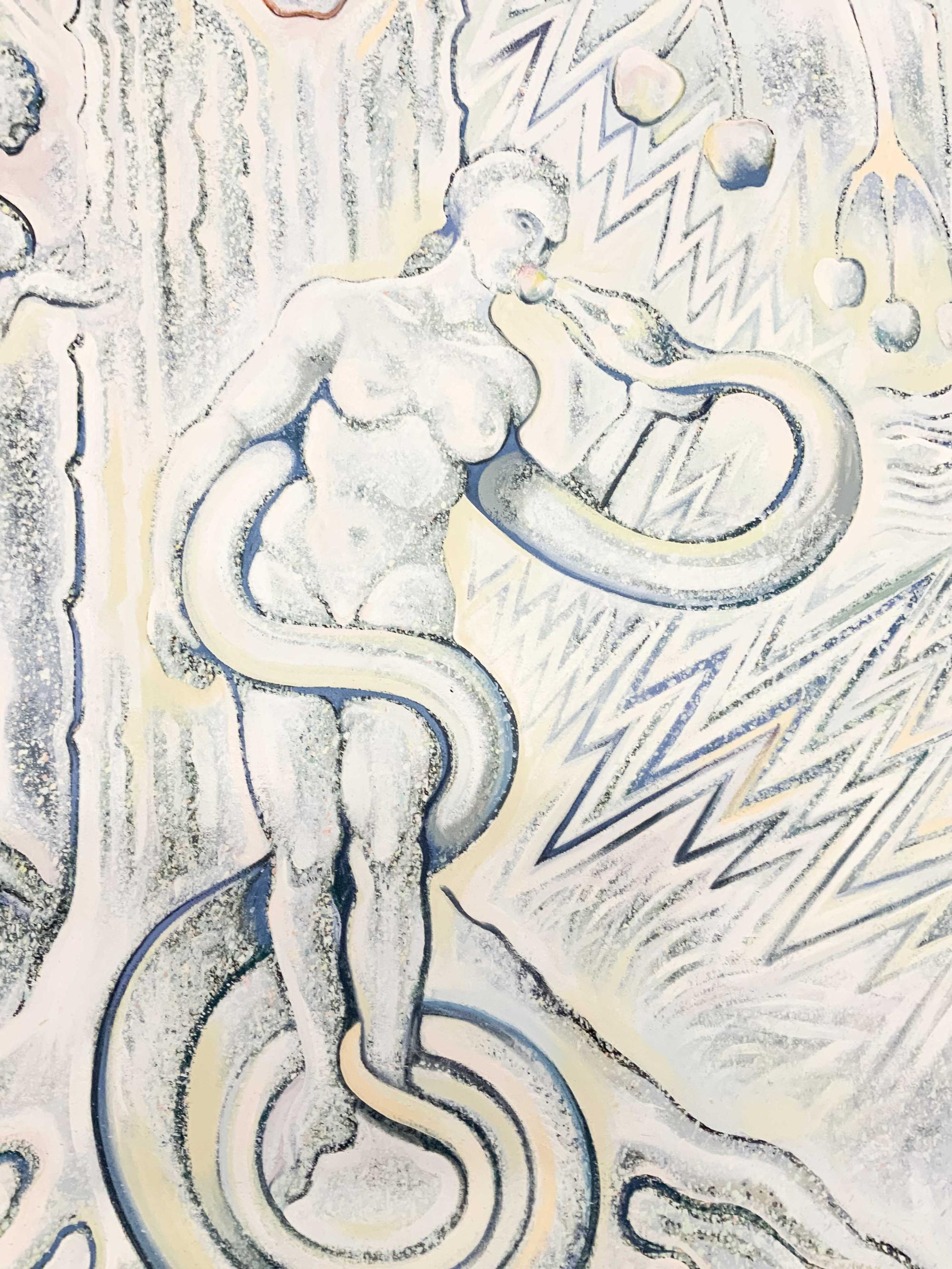 Serie Imposible (Jardín del Edén), Lowell Nesbitt-Pintura (70 x 153,5 pulgadas) en venta 1