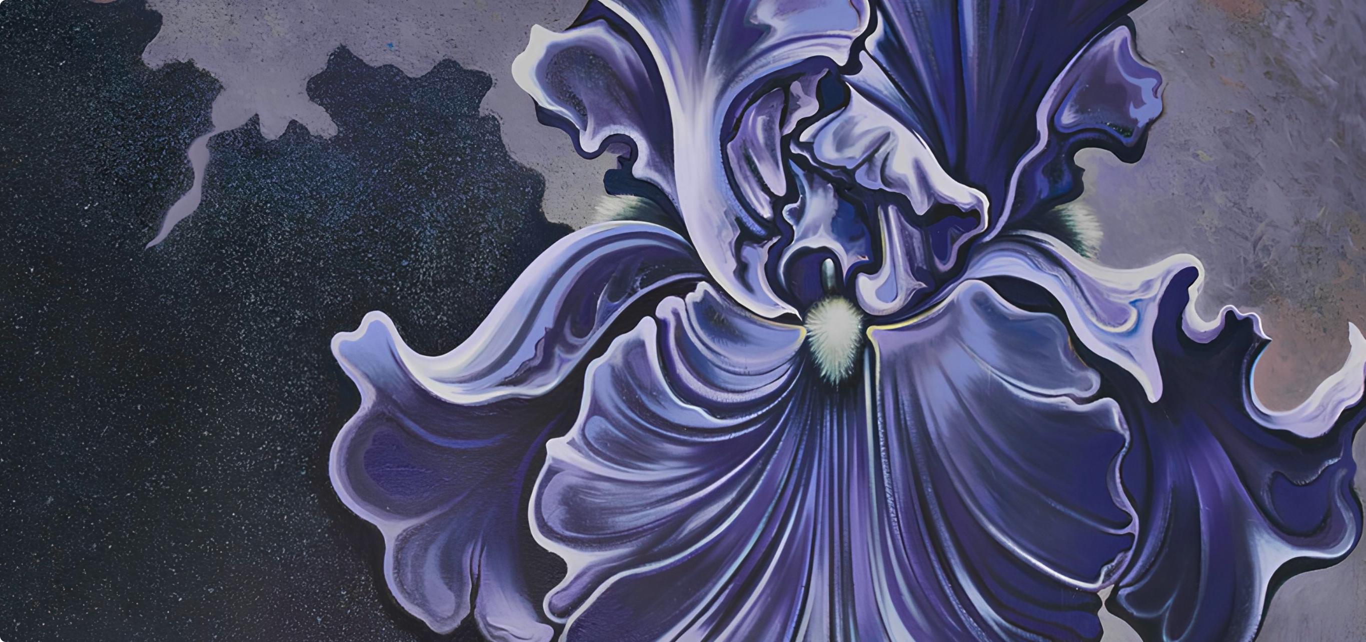 Serie Imposible (Iris), Lowell Nesbitt - Pintura (60 x 100 pulgadas) en venta 1