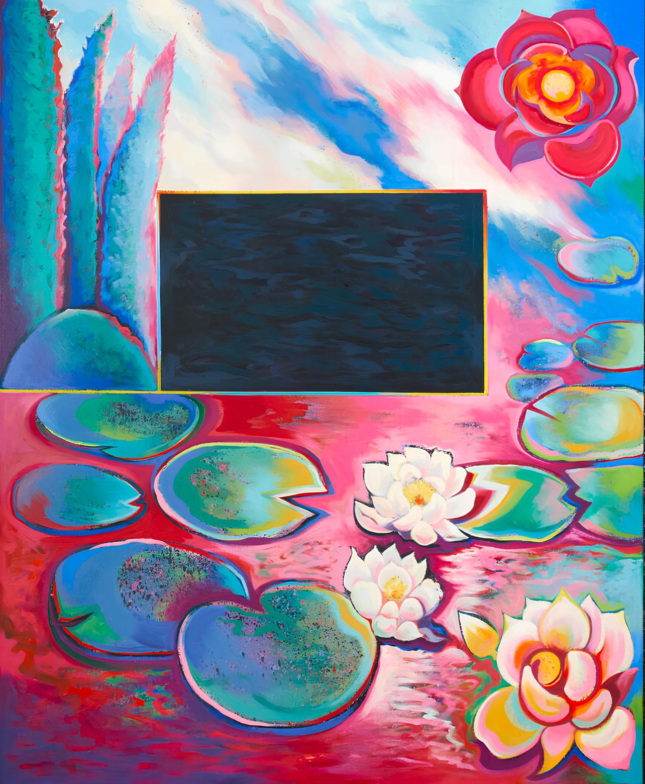 Serie Imposible, Lowell Nesbitt - Pintura (66 x 162 pulgadas) en venta 4