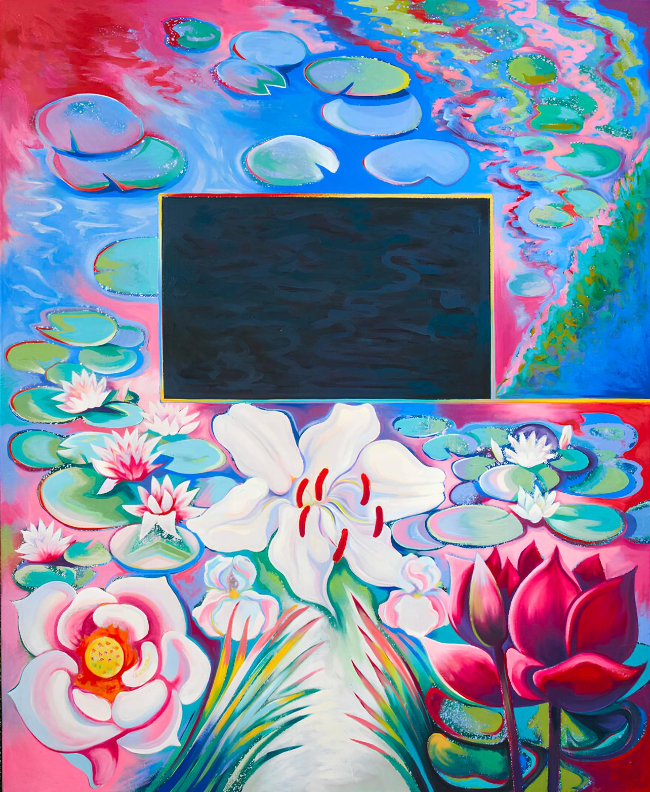 Serie Imposible, Lowell Nesbitt - Pintura (66 x 162 pulgadas) en venta 6