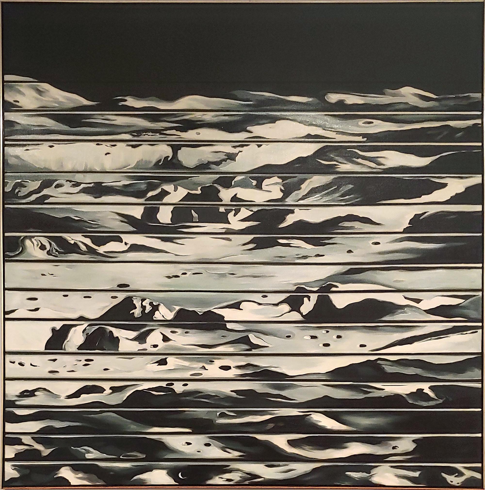 Dipinto originale della Luna del 1970 commissionato dalla NASA per la missione Apollo sulla Luna