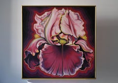 Flower Painting by Lowell Nesbitt "Rose Iris", 1982