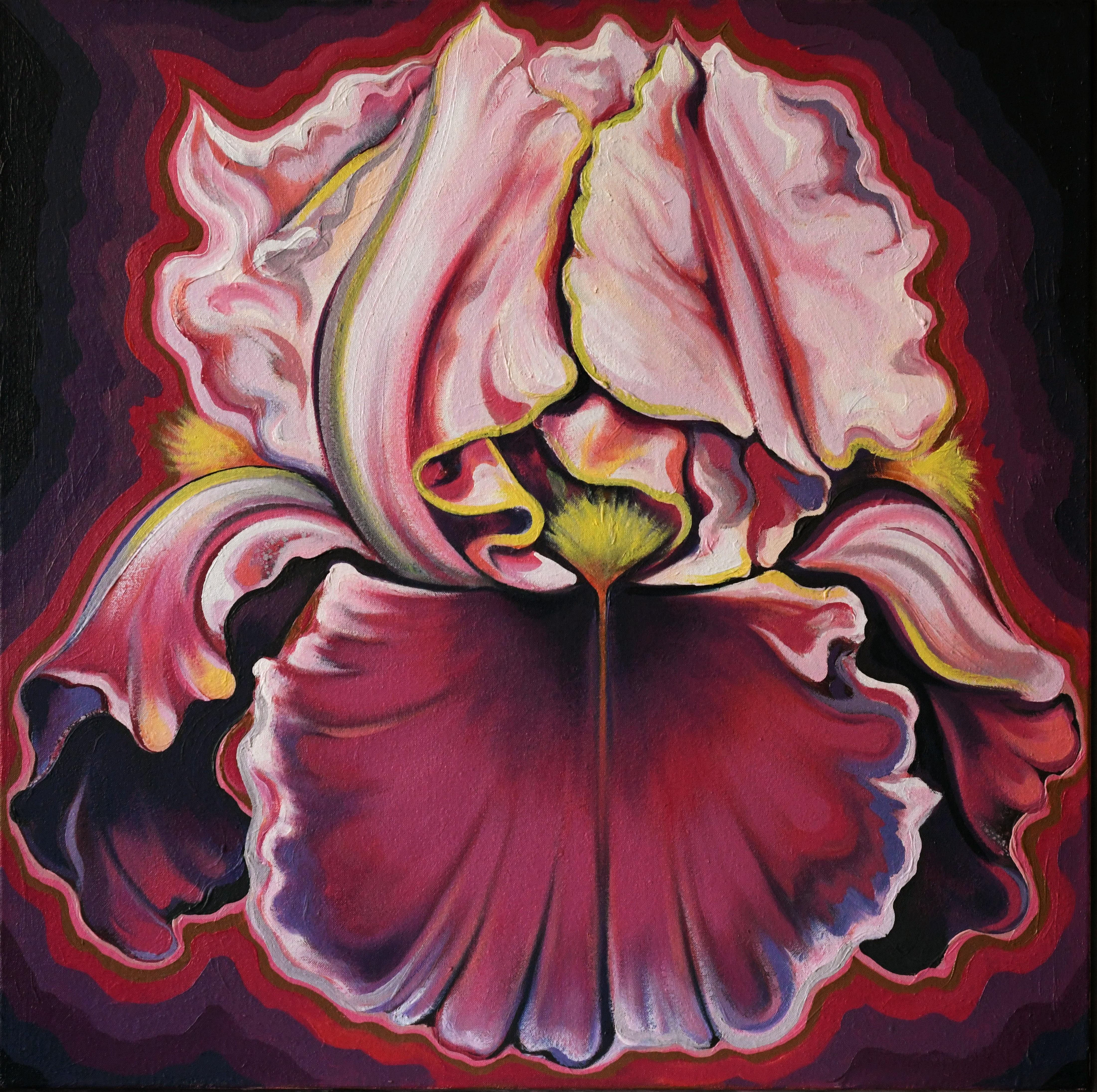 Lowell Nesbitt Still-Life Painting - Rose Iris