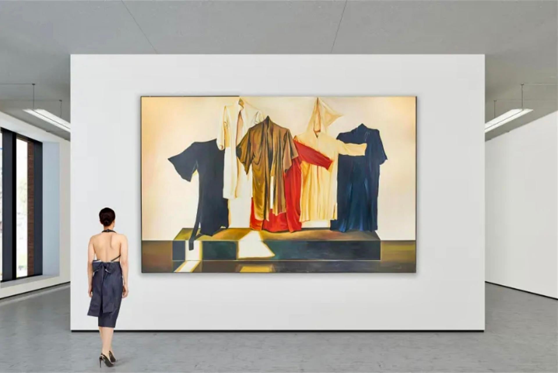 Six Robes (75 x 117 inches), Lowell Nesbitt - Painting For Sale 1