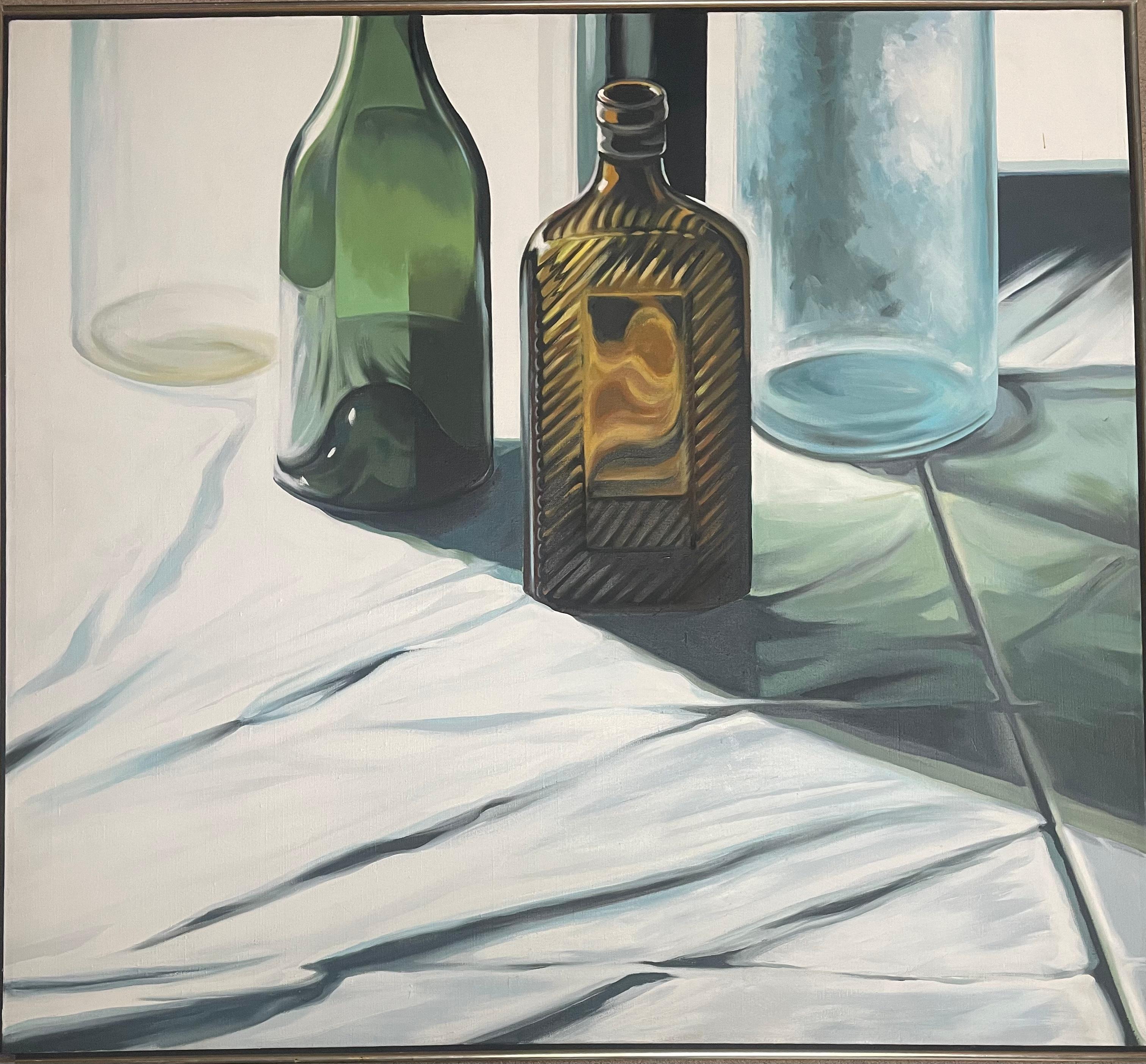 “Studio Bottles” - Painting by Lowell Nesbitt