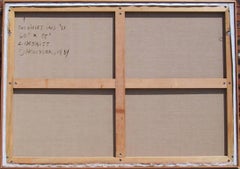 Two Violet Irises, Large Oil Painting by Lowell Nesbitt