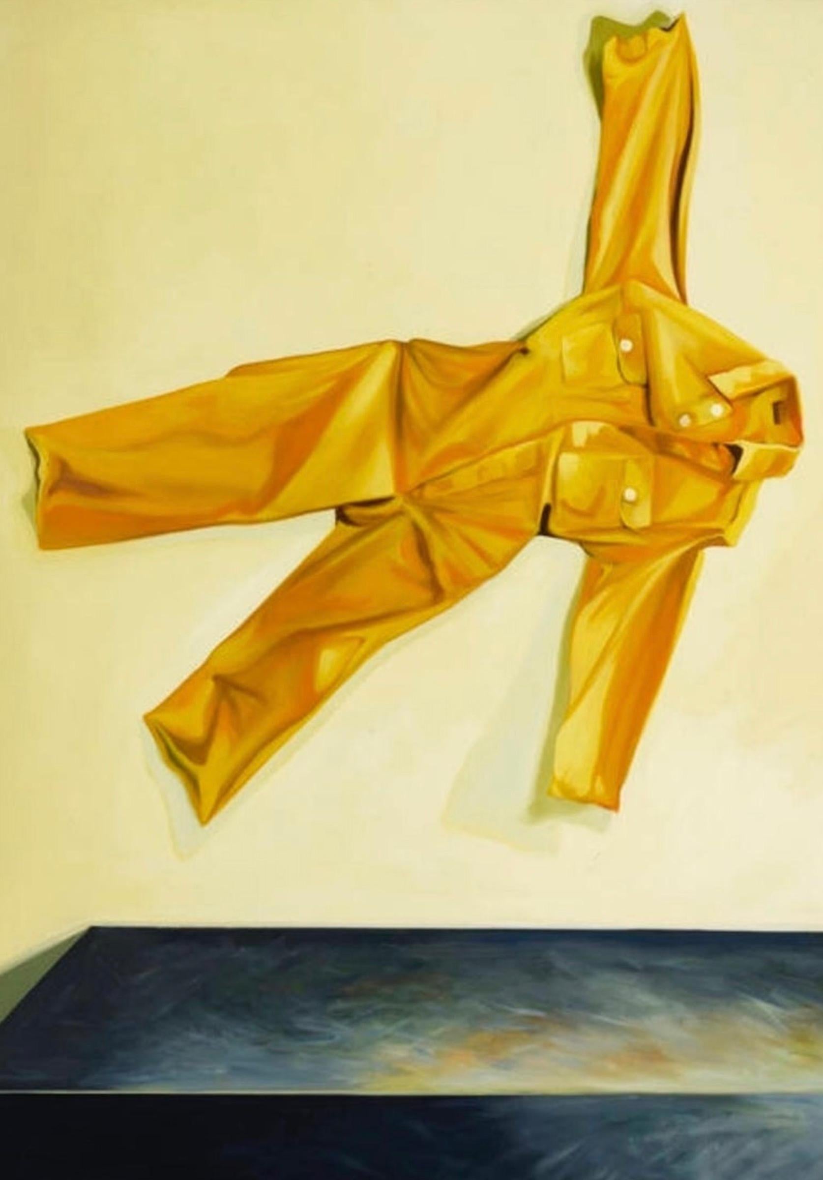 Yellow and Blue Jumpsuits (57.5 x 100 inches), Lowell Nesbitt - Painting For Sale 1
