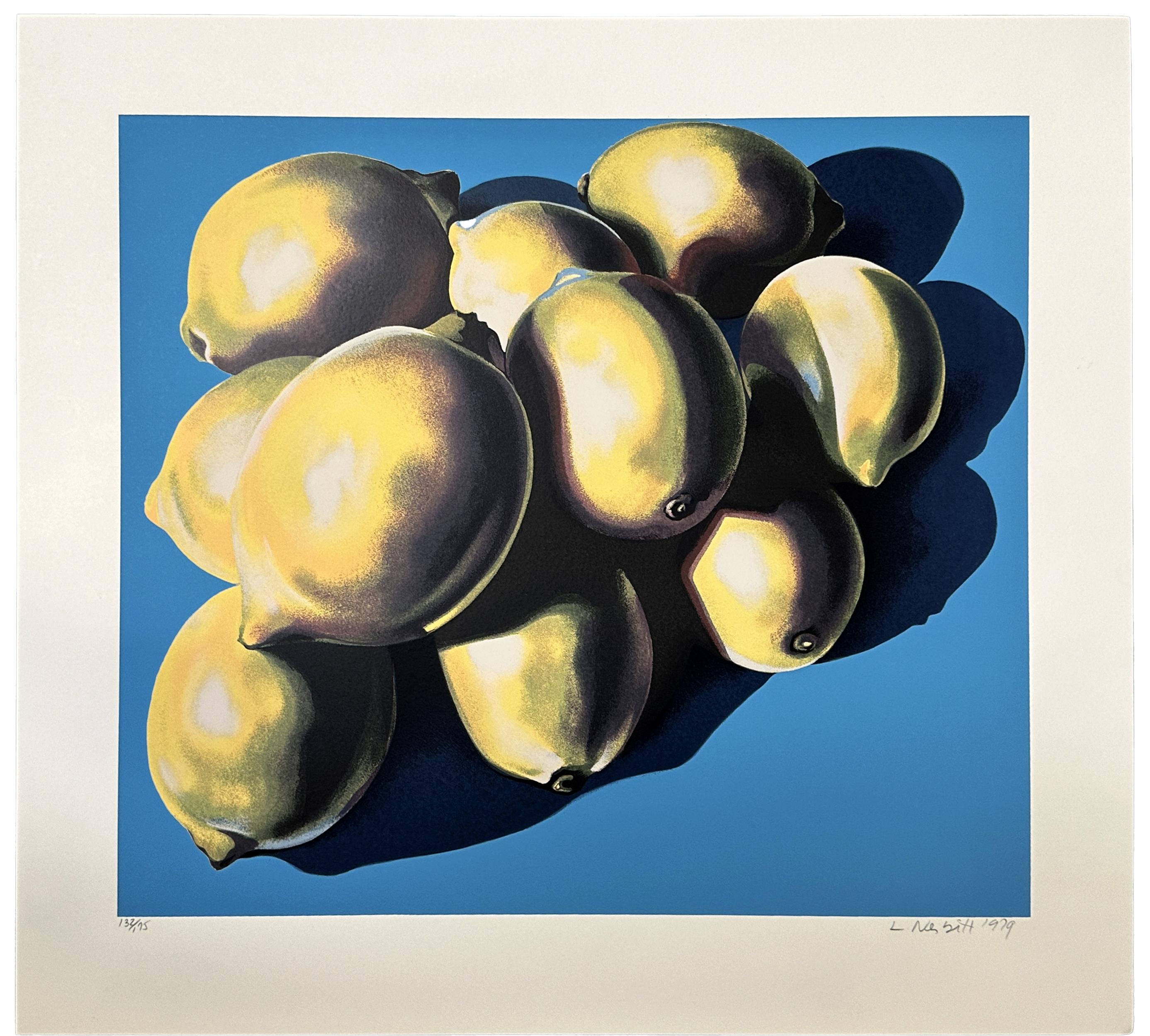 Lowell Nesbitt Still-Life Print - 10 Lemons Signed Limited Edition Screen Print 