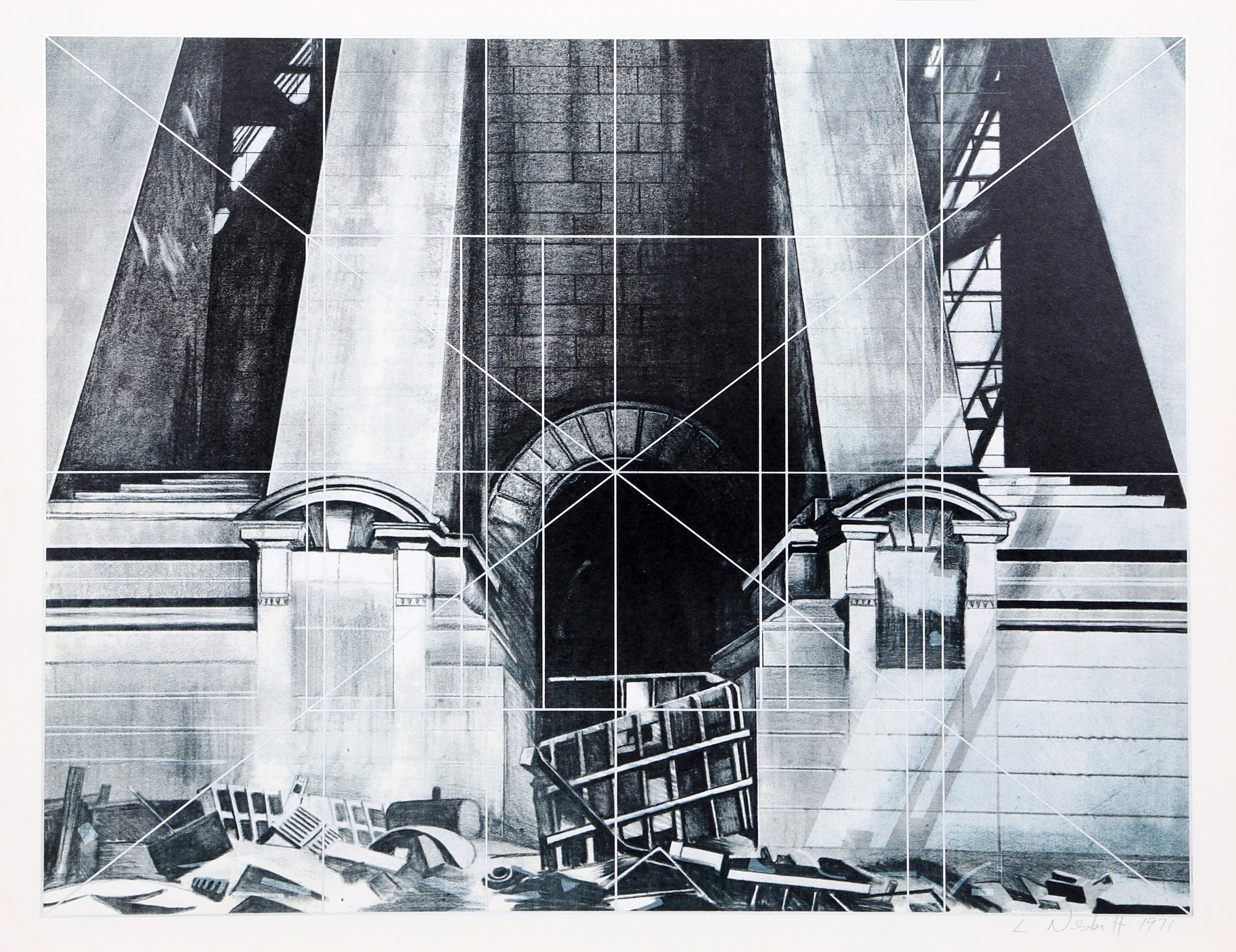 Barriere, serigrafia fotorealista di NYC di Lowell Nesbitt in vendita 1