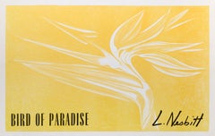 Paradiesvögel (gelb), fotorealistische Lithografie von Lowell Blair Nesbitt