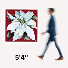 Community Holiday Festival di Lowell Nesbitt, 1978 (fiore bianco su rosso)