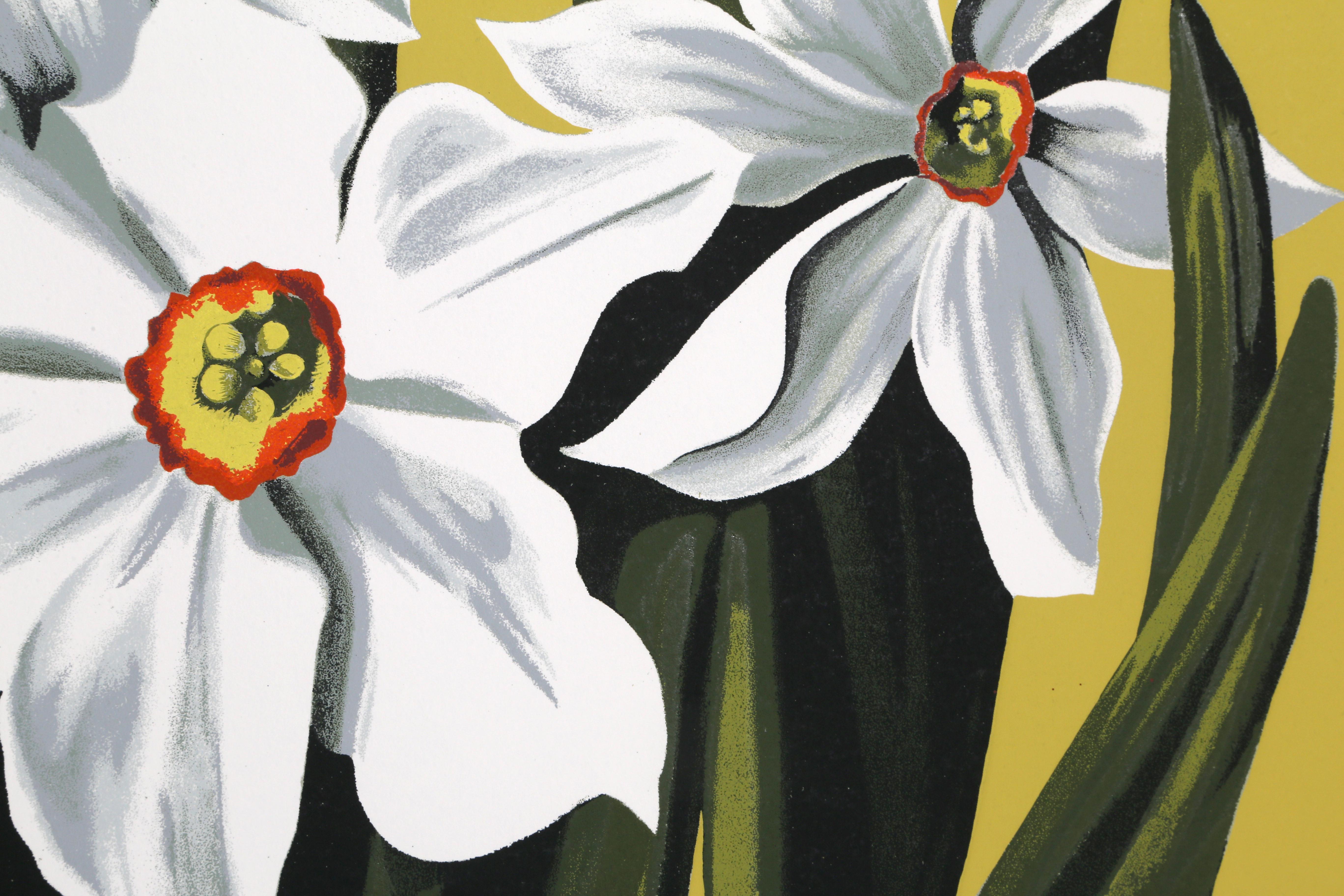 Daffodils, Screenprint by Lowell Nesbitt For Sale 1