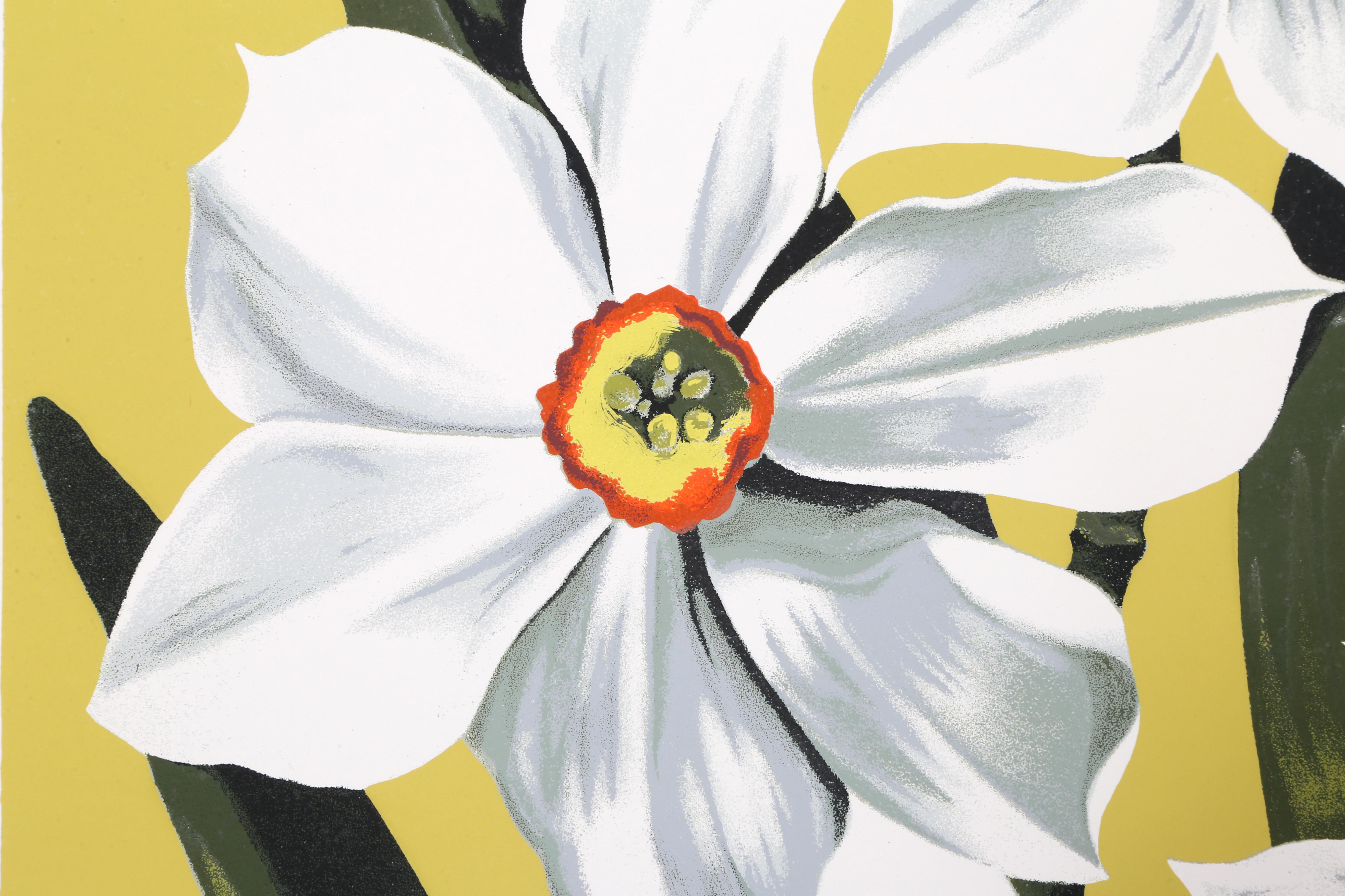 Daffodils, Screenprint by Lowell Nesbitt For Sale 2