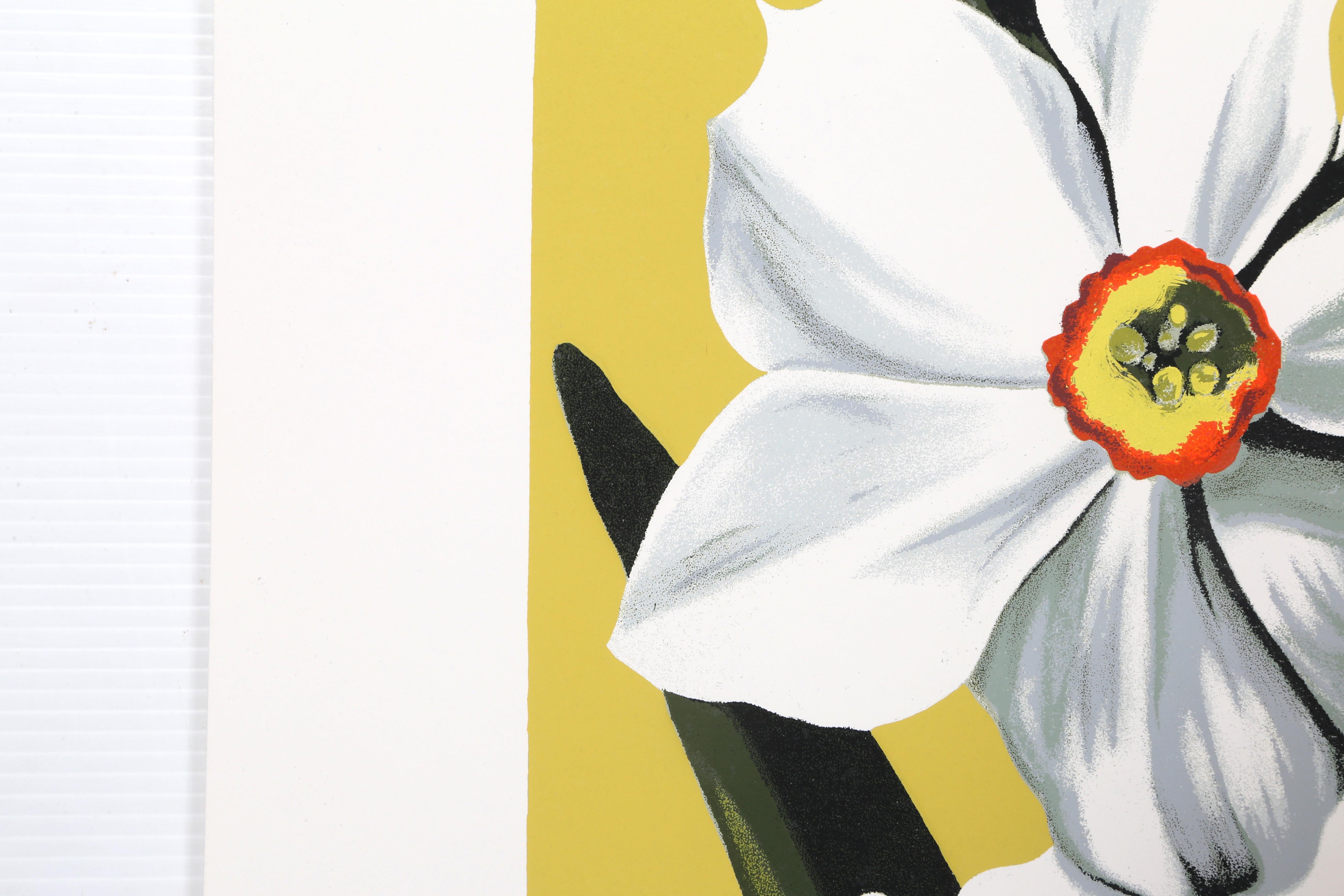 Daffodils, Screenprint by Lowell Nesbitt For Sale 3