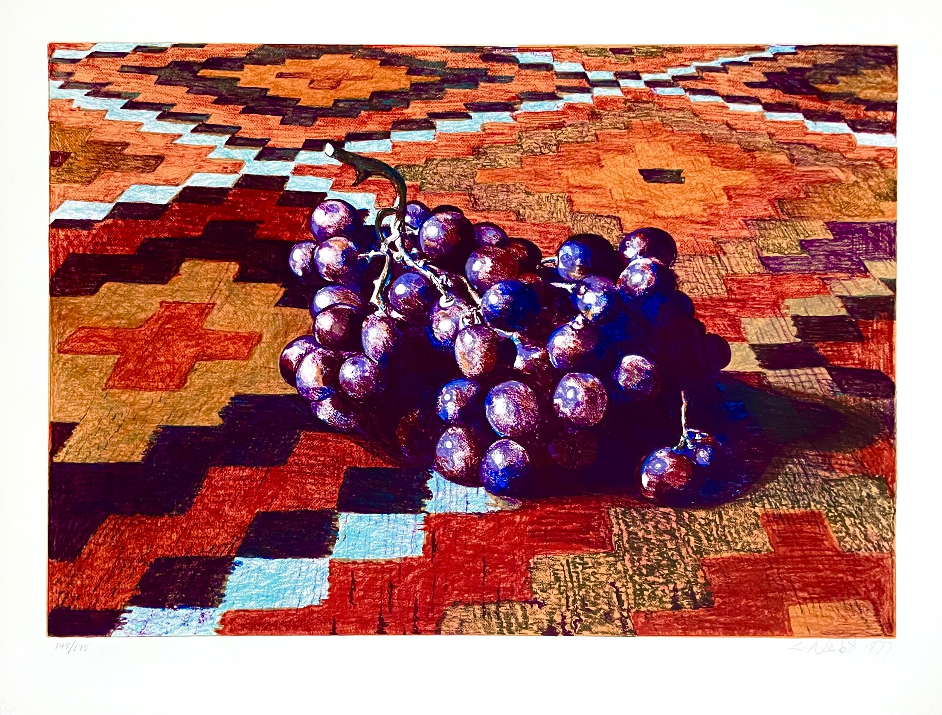 Uvas sobre alfombra navajo, Lowell Nesbitt en venta 3