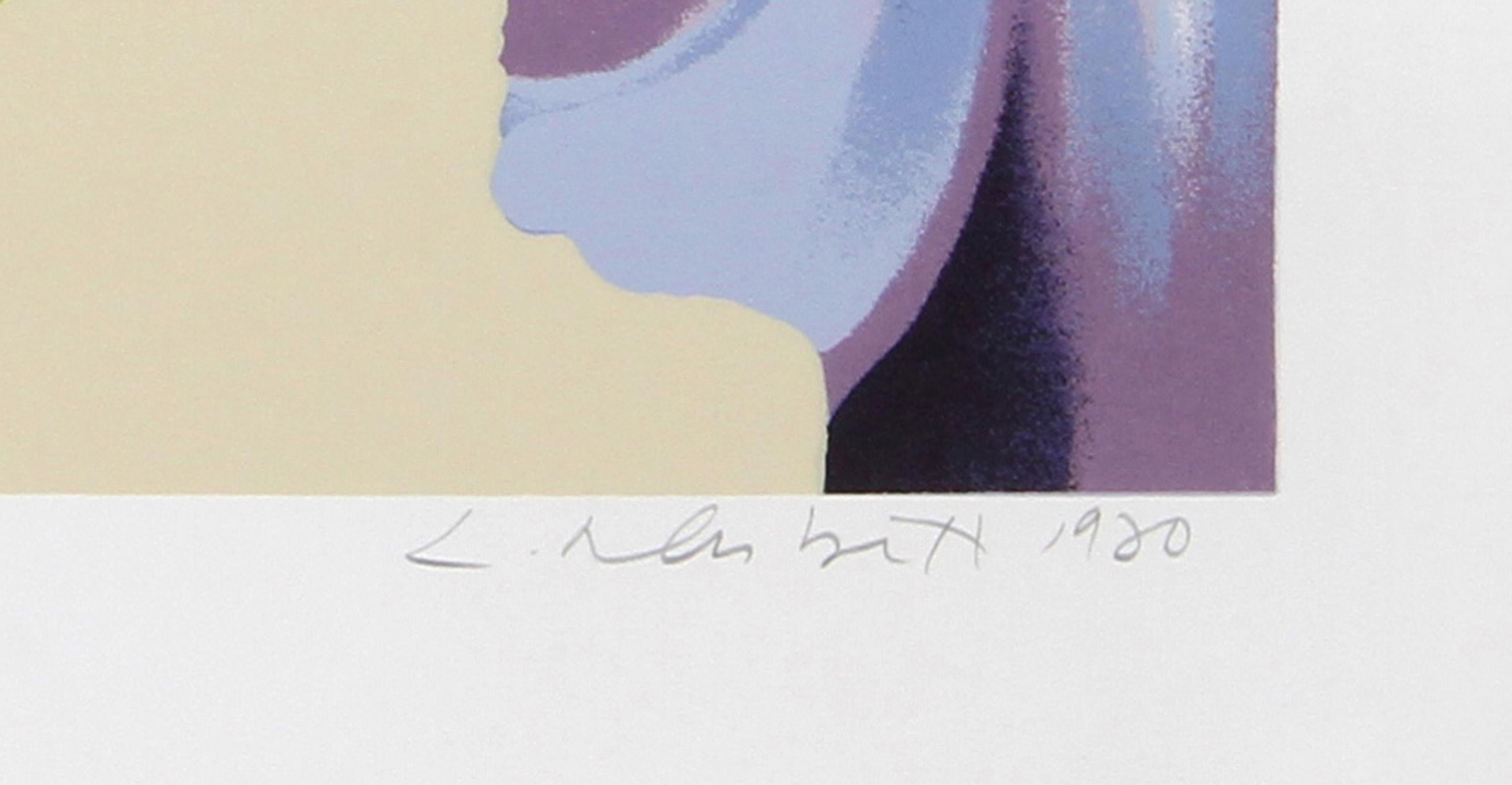 Iris sobre beige, Serigrafía fotorrealista sobre papel de Lowell Nesbitt en venta 3