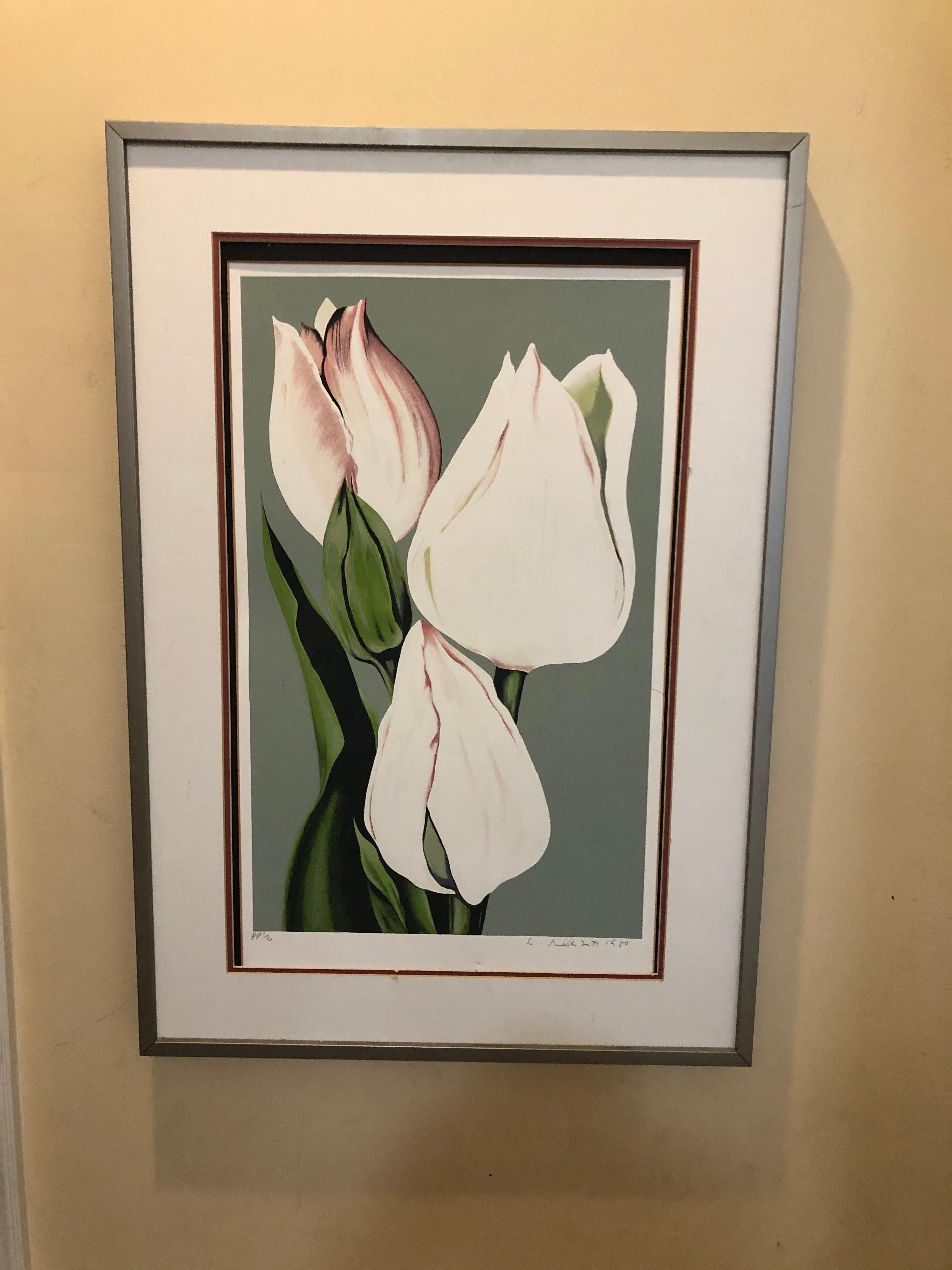 Lowell Nesbitt 1980 Litografia con tulipani in vendita 1