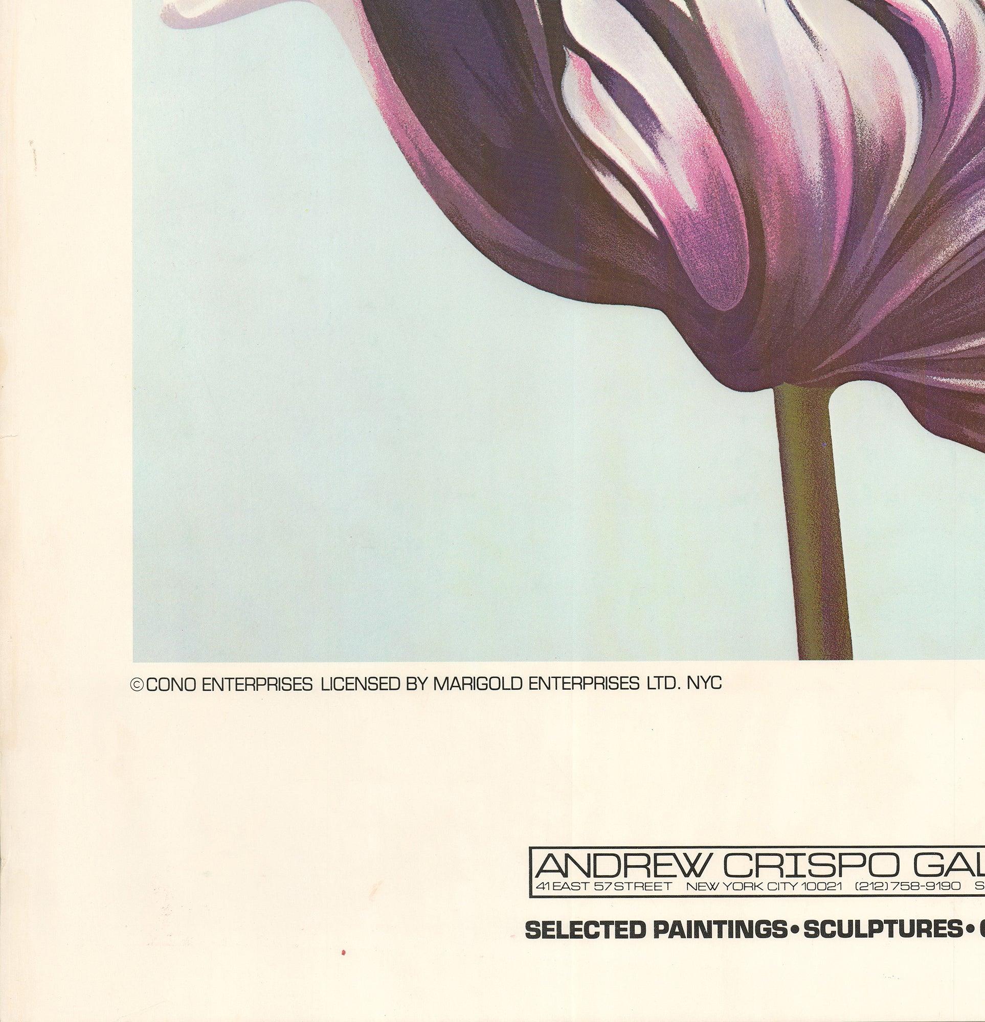 Lowell Nesbitt 'Parrot Tulip on White' 1982- Signed Vintage For Sale 3