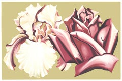 Lowell Nesbitt-Two Flowers-26" x 39.5"-Serigraph-1980-Contemporary-Multicolor